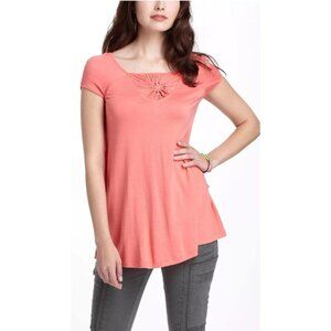 Anthropologie Vanessa Virginia Jersey Rayon Coral